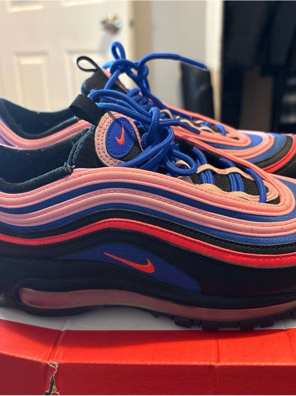 Nike Kids' Air Max 97 Sneakers - Navy, Pink & Red